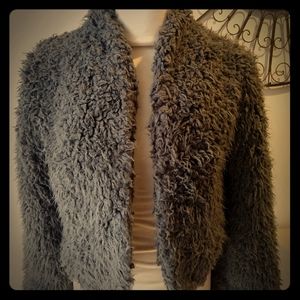 Grey teddy bear jacket / coat